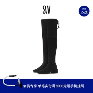 ACCORDION BOOT OVER KNEE 秋冬粗方跟系带过膝靴女长筒靴 THE