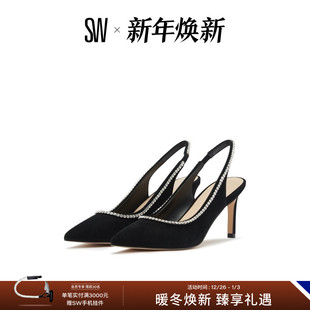 SLINGBACK 露跟单鞋 DANCER 女 细跟高跟鞋 CRYSTAL 夏季 PUMP