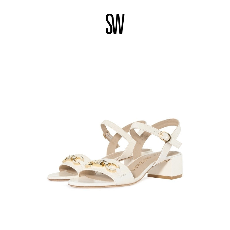 SW春夏新款马衔扣一字扣带凉鞋女