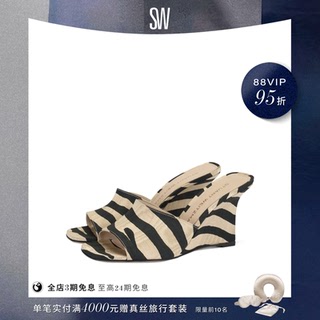 【夏季新品】SW VINNIE WEDGE MULE 85 方头坡跟凉鞋女