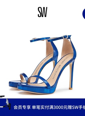 SW NUDIST DISCO春夏细跟一字带凉鞋仙女风高跟鞋