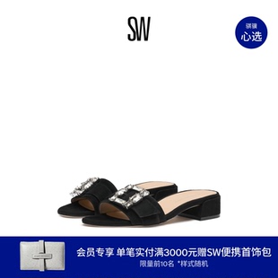 【限时礼遇】SW JUNE BLOCK SLIDE 35 方跟拖鞋女外穿夏