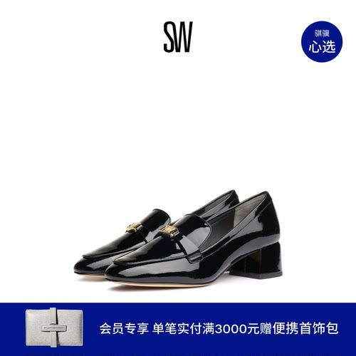 SW25春季新款粗高跟中口乐福鞋