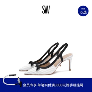 MISSY SLINGBACK 女 尖头细跟蝴蝶结拼接高跟鞋 春夏新品