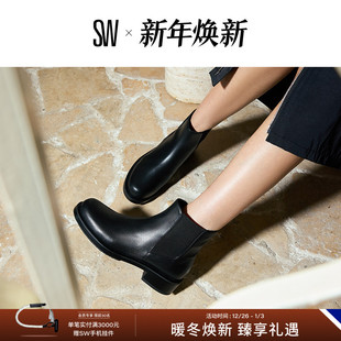 BOOTIE CHELSEA BOLD 圆头方跟切尔西靴烟筒靴短靴女 MERCER