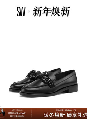 SW CRYSTAL KNOTABOW LOAFER 早春蝴蝶结优雅乐福鞋单鞋女