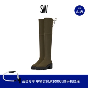 厚底圆头系带瘦瘦靴过膝靴骑士靴女 BOOT SOHOLAND