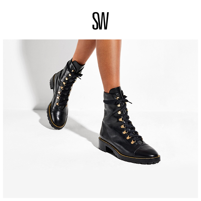 SW秋冬英伦风马丁靴女机车靴