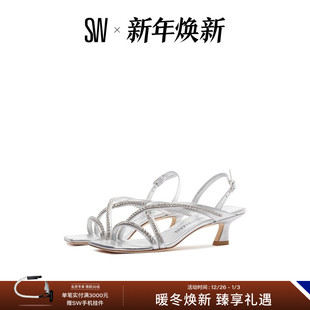 CRYSTAL SLINGBACK SANDAL 凉鞋 水晶交叉带方头时装 OASIS