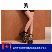 秋冬新品 BOOTIE LITE HUDSON LACE 圆头厚底绑带短靴女