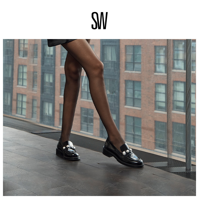 SW24早春珍珠厚底乐福鞋