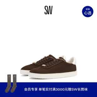 SW EMMALINE SNEAKER 系带圆头平底运动鞋女