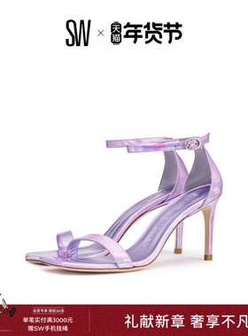 SW NUNAKEDCURVE 85 SANDAL 春夏新款细高跟方头一字带凉鞋女