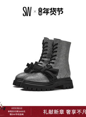 SW BEDFORD LOVEKNOT BOOTIE 秋冬厚底蝴蝶结马丁靴短靴齿轮鞋