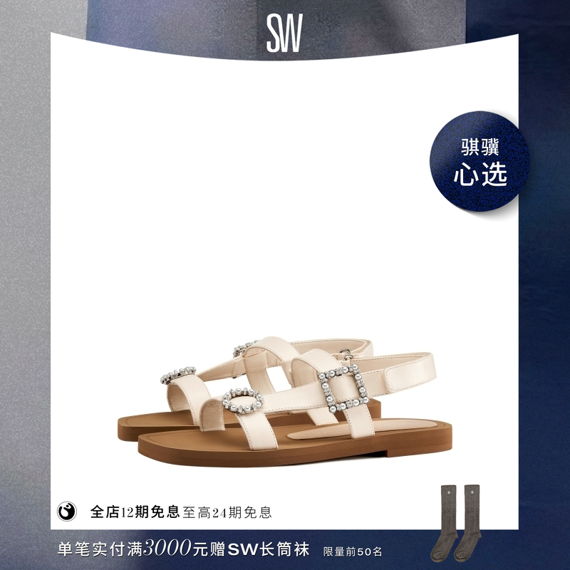 SW春夏新款扣平底凉鞋