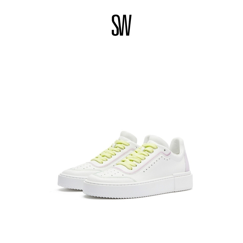 SW圆头系带平底板鞋运动休闲鞋