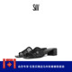 Weitzman 粗跟网纱凉拖拖鞋 Stuart SLIDE CAYMAN BLOCK 女
