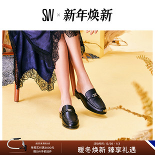 MULE LOGO 25春夏新款 平底方跟包头穆勒鞋 女乐福鞋 LIANA