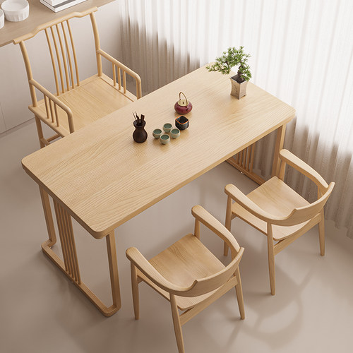 白蜡木原木风茶台新中式泡茶桌