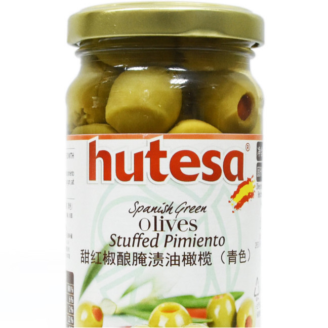 红甜椒青橄榄 paprika stuffed peppers green olives 230g