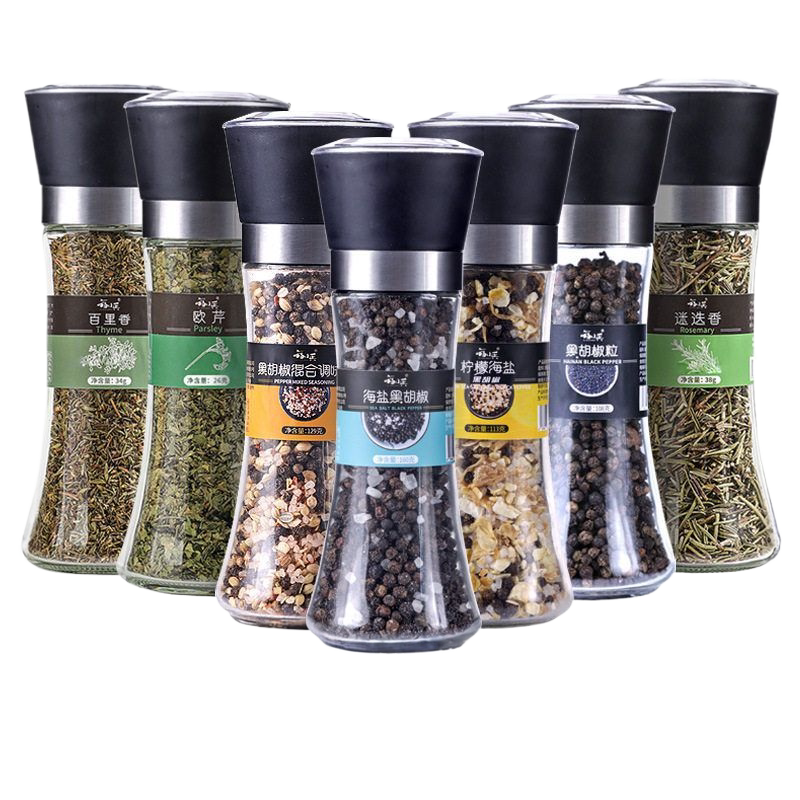 sea salt pepper garlic spices轻食黑胡椒粒迷迭香欧芹调百里香