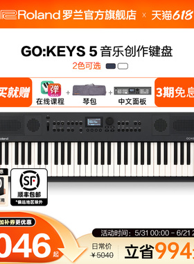 Roland罗兰 GOKEYS5音乐创作键盘电钢琴便携61键GO:KEYS 5电子琴