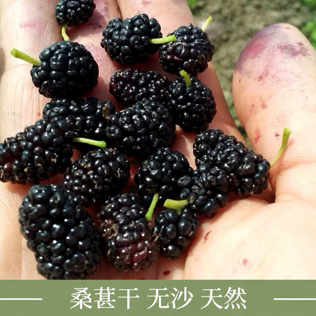 四川桑葚干黑桑葚干无沙桑椹子新鲜桑葚子果黑桑甚干250克
