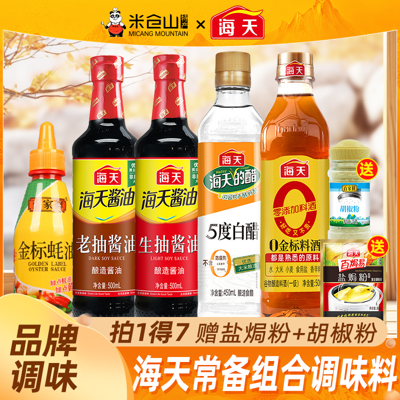 海天酱油盐酱醋组合厨房调味品