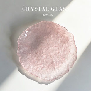 日式不规则玻璃盘子长方形托盘圆形甜品平盘创意餐具料理盘寿司盘