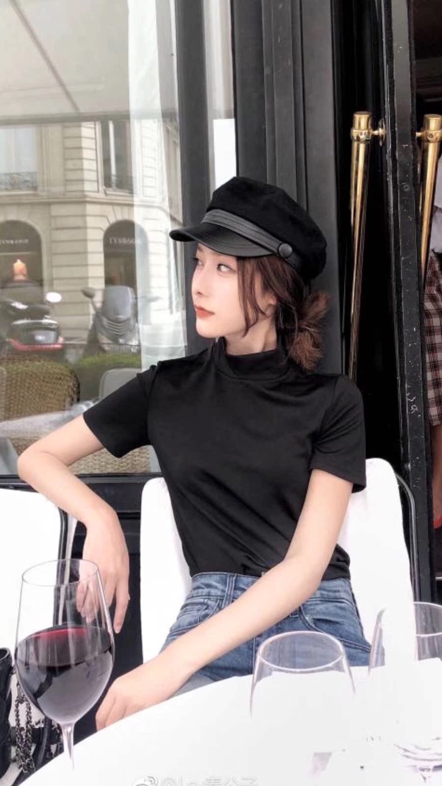 网红时尚鸭舌帽男女女平顶帽