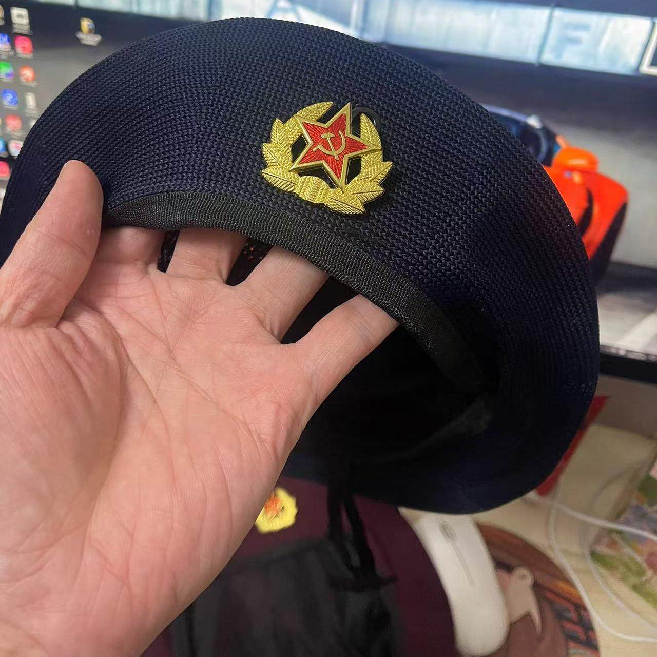 苏联俄罗斯镰刀徽章贝雷帽红星夏季帽子网眼透气大小号男女画家帽