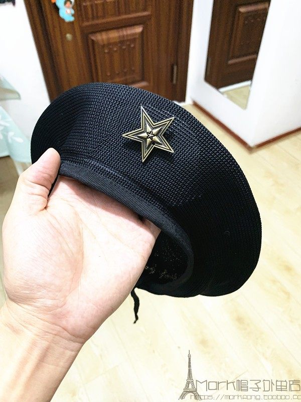 男女夏季网纱薄款徽章贝雷帽大小号抖音快手潮帽出游自拍帽子