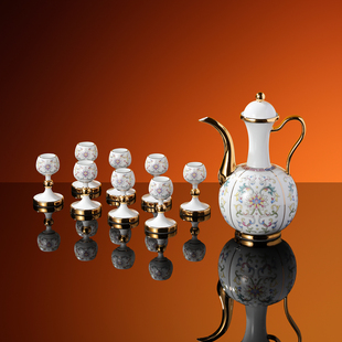 景德镇官方陶瓷酒具套装 白酒杯酒壶高档礼盒送长辈 龙珠阁家用中式