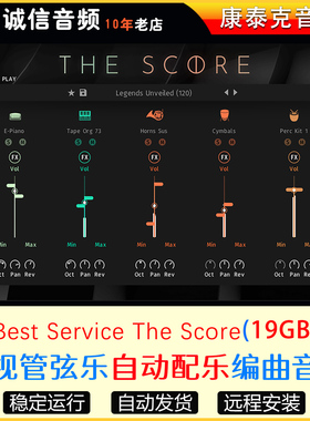 The Score影视管弦乐自动配乐编曲音源音色库Best Service康泰克