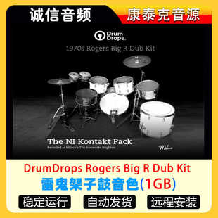 雷鬼架子鼓音色DrumDrops Rogers Big R Dub Kit 康泰克音源