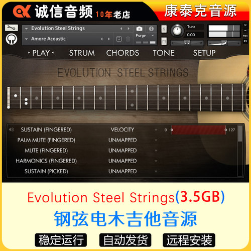 民谣吉他音源EAG钢弦电木吉他音源Evolution Steel Strings
