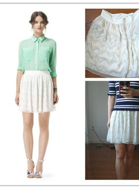 清货美国代购club monaco春夏新品垂感钉珠半身裙paulina