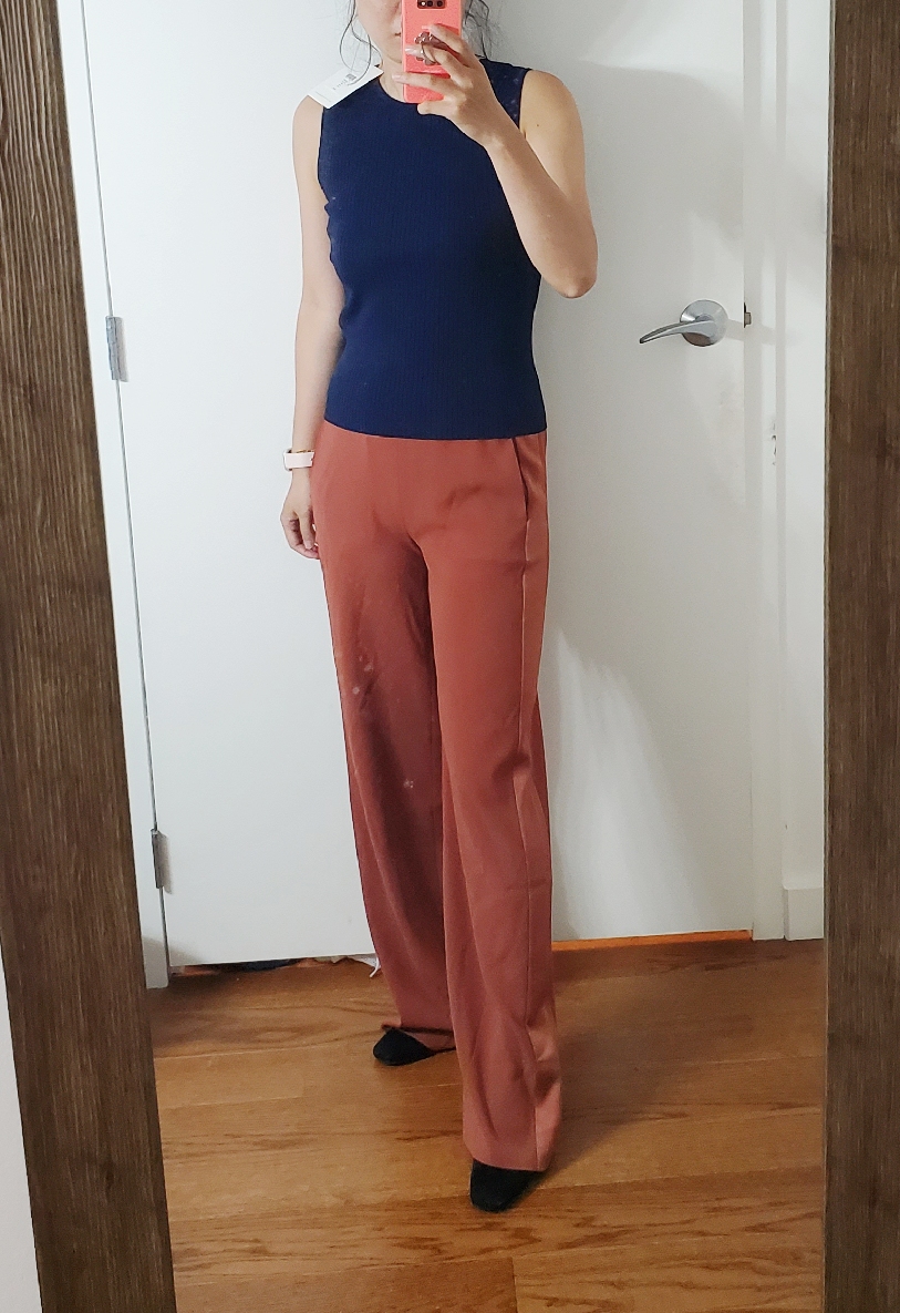 DVF通勤自然显瘦长裤