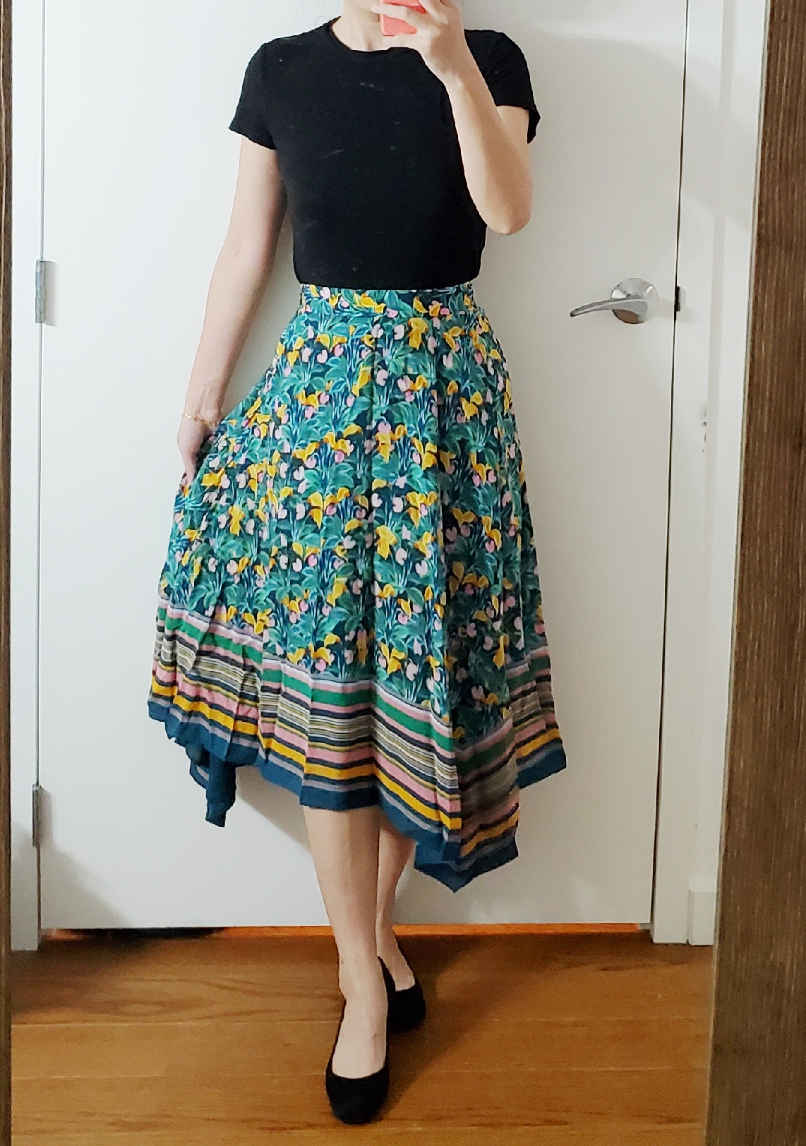 dvf绿色方巾半身裙