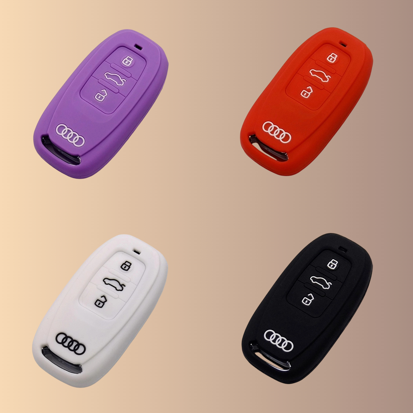 专用奥迪A6L钥匙套a4l老款q5q7/q2l包q3女男车a5扣a7硅胶a8保护壳