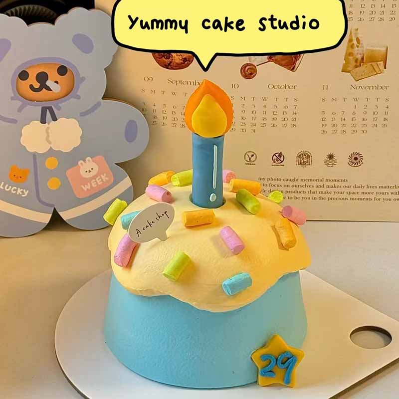 二次元多巴胺生日蛋糕装饰摆件