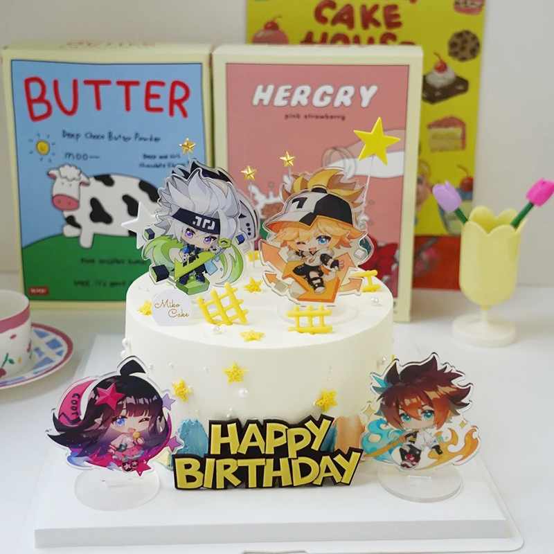 网红ins凹凸生日蛋糕装饰插牌