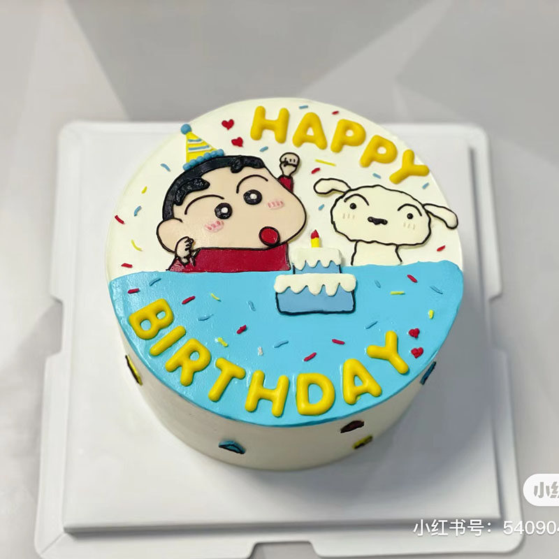 卡通人物蜡笔小新生日蛋糕装饰