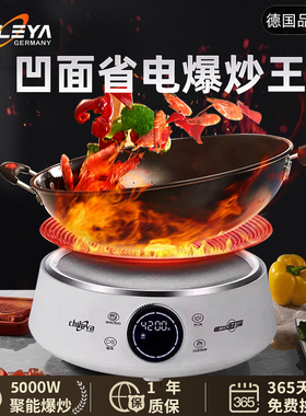 德国智乐雅凹面电磁炉家用款5000W大功率火锅专用炒菜锅一体全套
