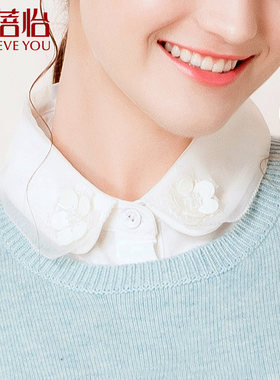 雪纺欧根纱衬衣假领子短款女士