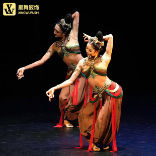 敦煌伎乐飞天舞蹈演出服敦煌异域风情群舞定制敦煌飞天舞蹈集训服
