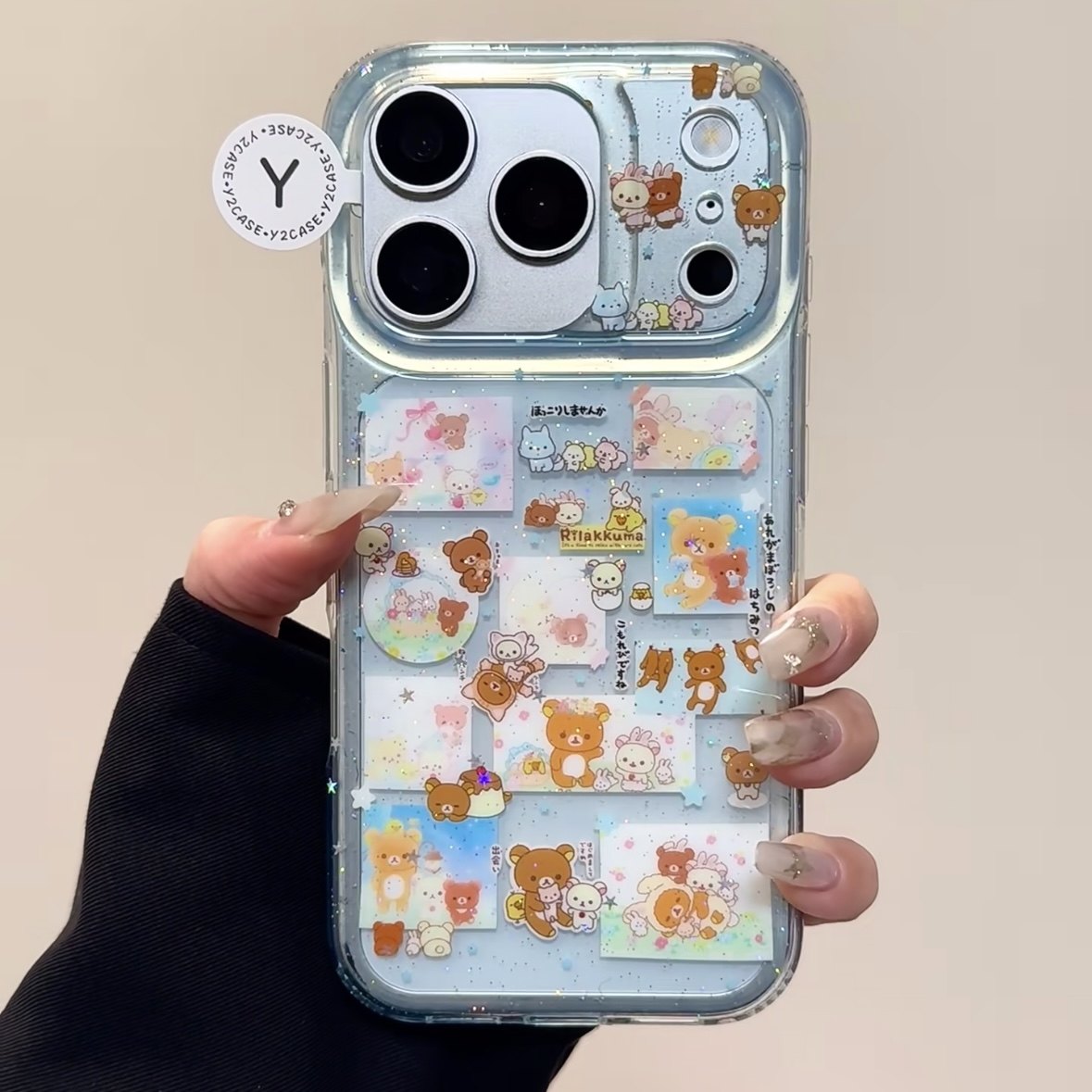 可爱半透满屏轻松熊插画双层适用苹果17promax手机壳iPhone16新款保护套15 /14/13全包硅胶防摔日韩,3C数码配件,手机保护套/壳,淘宝优惠券,粉丝福利购,淘宝优惠卷