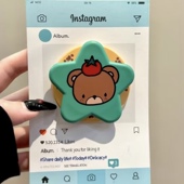 卡通可爱星星番茄小熊适用MagSafe手机磁吸气囊支架强力吸附懒人