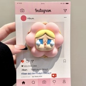 可爱花朵哭娃硅胶适用MagSafe手机磁吸懒人伸缩气囊支架强力吸附