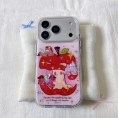 ins炫彩星星旋转苹果小马圆边双层适用苹果17promax手机壳iPhone16新款 保护套15 13全包硅胶防摔日韩